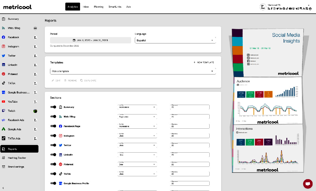 Metricool-Reports