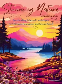 Stunning nature coloring book